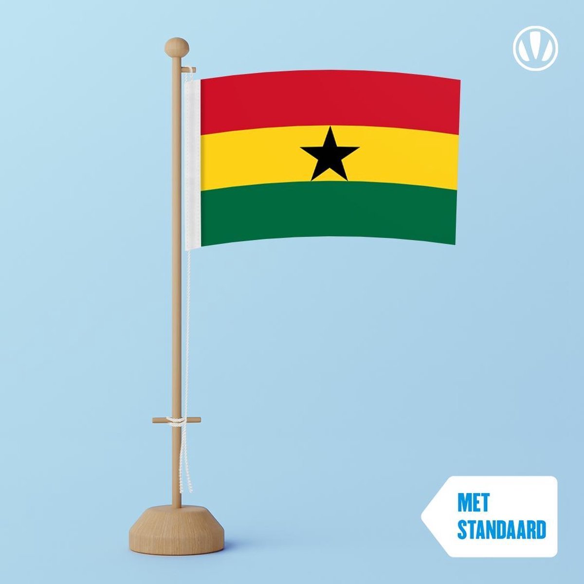 Tafelvlag Ghana 10x15cm | met standaard